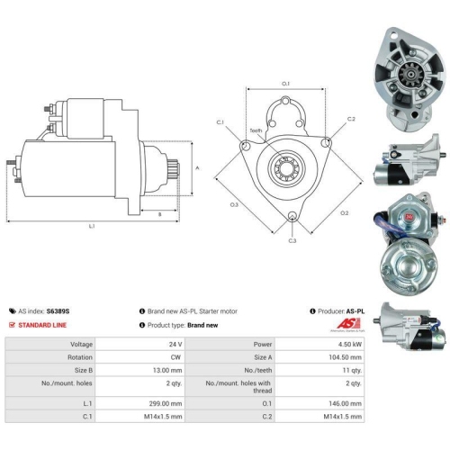 AS-PL Starter AS S6389S