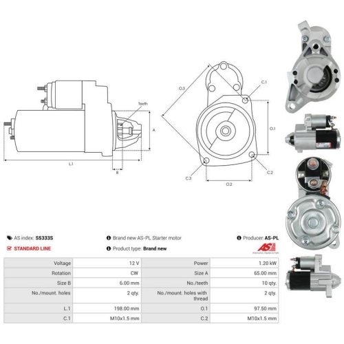 AS-PL Starter AS S5333S