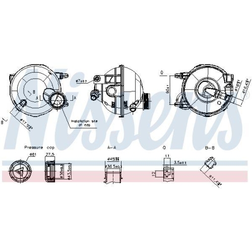 NISSENS Ausgleichsbeh&auml;lter, K&uuml;hlmittel ** FIRST FIT ** 996446