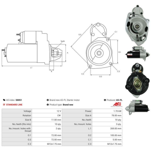 AS-PL Starter AS S0051