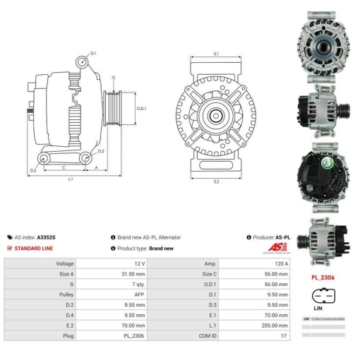 AS-PL Generator AS A3352S