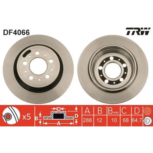 TRW Bremsscheibe DF4066