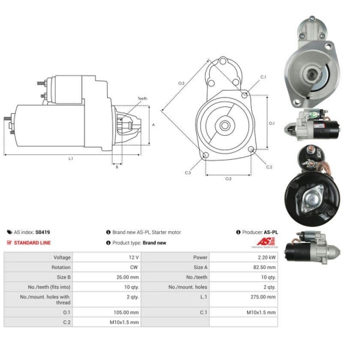 AS-PL Starter AS S0419