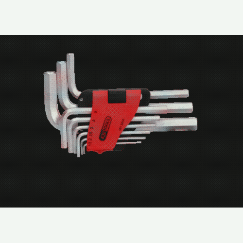 Innensechskant-Winkelstiftschl&uuml;ssel-Satz, im Klapphalter,9-tlg1,5-10mm KS TOOLS