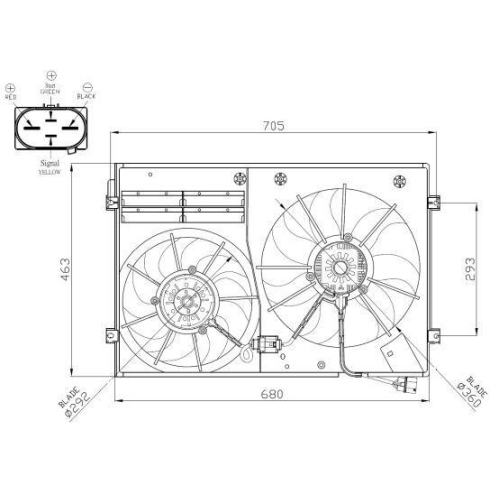 NRF Lüfter, Motorkühlung 47941