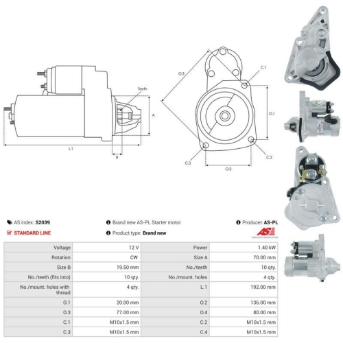 AS-PL Starter AS S2039
