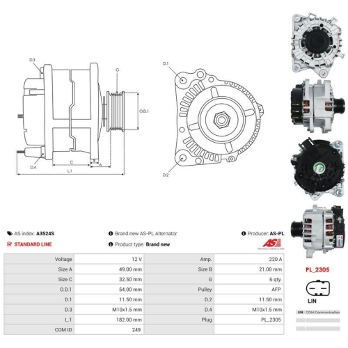 AS-PL Generator AS A3524S
