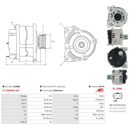 AS-PL Generator AS A3400S