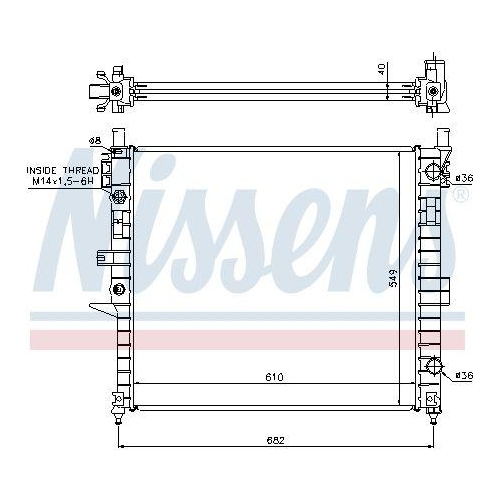 NISSENS Kühler, Motorkühlung 62787A