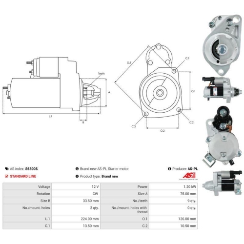 AS-PL Starter AS S6300S