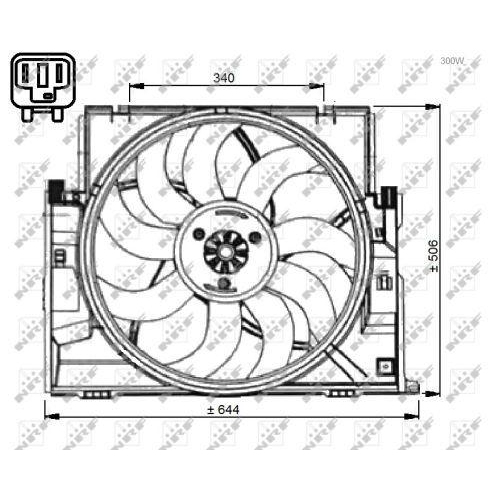 NRF Lüfter, Motorkühlung 47735