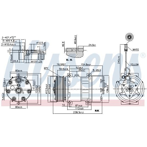NISSENS Kompressor, Klimaanlage ** FIRST FIT ** 89473