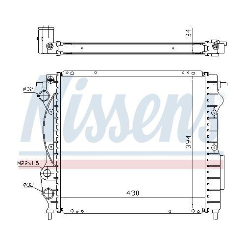 NISSENS K&uuml;hler, Motork&uuml;hlung 63968A