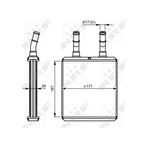 NRF W&auml;rmetauscher, Innenraumheizung 54291