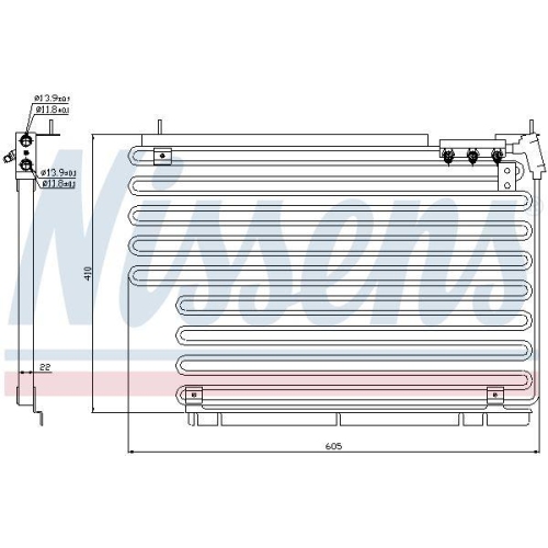 NISSENS Kondensator, Klimaanlage 94216