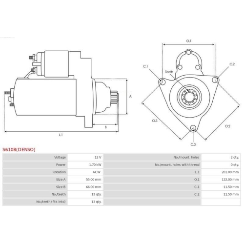AS-PL Starter Brandneu Denso