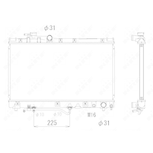 NRF Kühler, Motorkühlung 53272