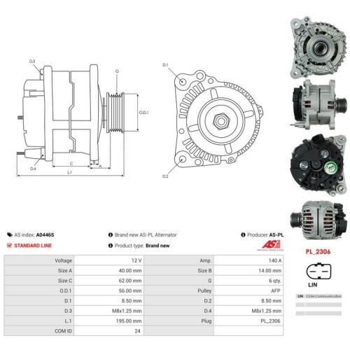 AS-PL Generator AS A0446S