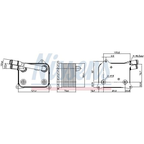NISSENS Ölkühler, Motoröl 90839