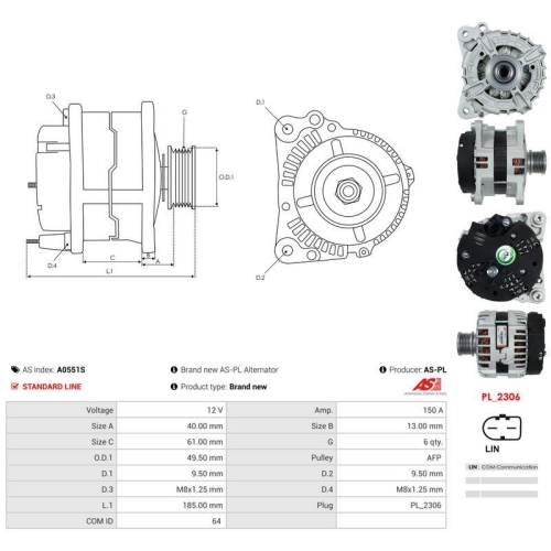 AS-PL Generator AS A0551S