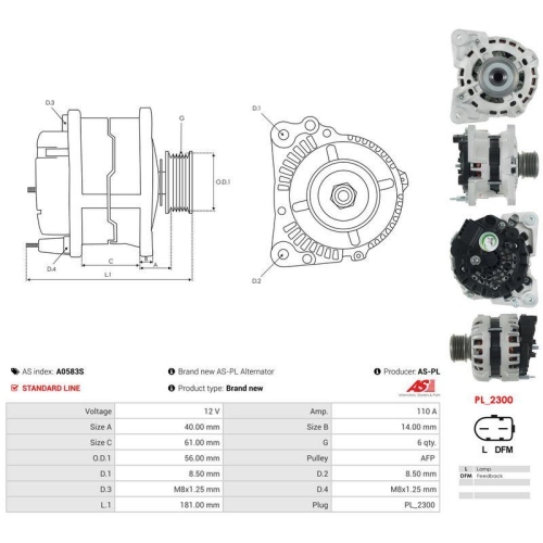 AS-PL Generator AS A0583S