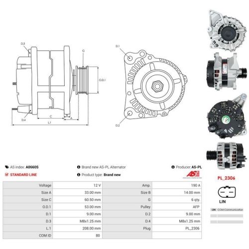 AS-PL Generator AS A0660S