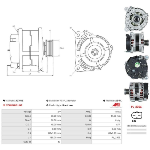 AS-PL Generator AS A0701S