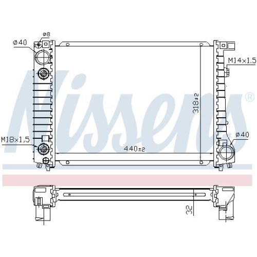 NISSENS Kühler, Motorkühlung 60796A