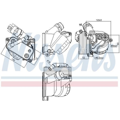 NISSENS Ölkühler, Motoröl 91322
