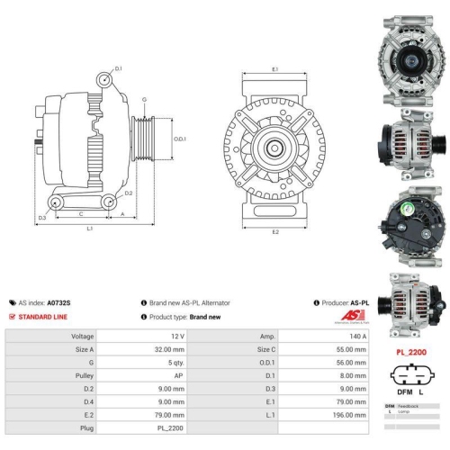 AS-PL Generator AS A0732S