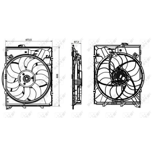 NRF Lüfter, Motorkühlung 47863