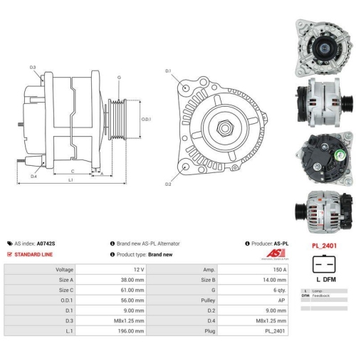AS-PL Generator AS A0742S