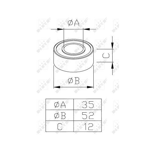NRF Lager, Kompressorwelle 38462