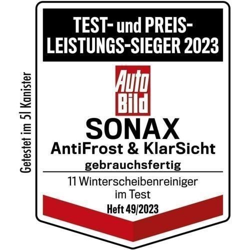 3x Sonax Scheibenfrostschutz gebrauchsfertig Antifrost+Klarsicht 5Liter 03325000