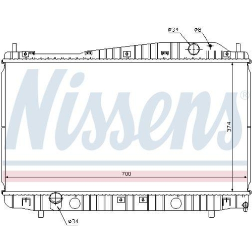 NISSENS K&uuml;hler, Motork&uuml;hlung 61638