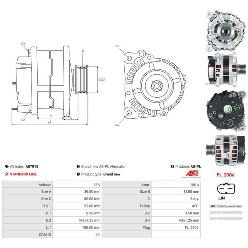 AS-PL Generator AS A0791S
