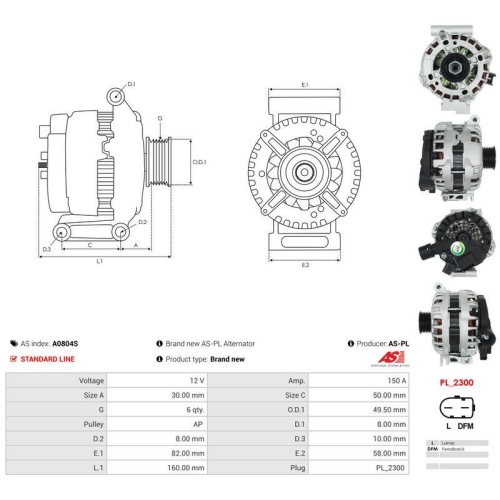AS-PL Generator AS A0804S