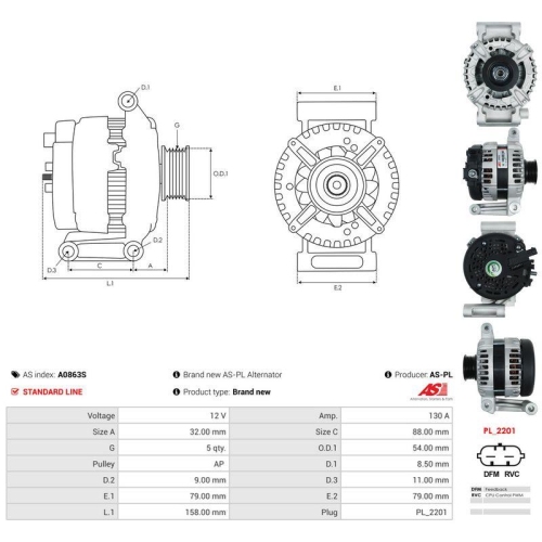 AS-PL Generator AS A0863S