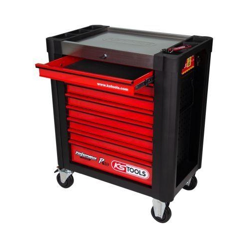 PERFORMANCEplus P10 SCHWARZ/ROT Werkstattwagen mit 8 Schubladen KS TOOLS 8730008