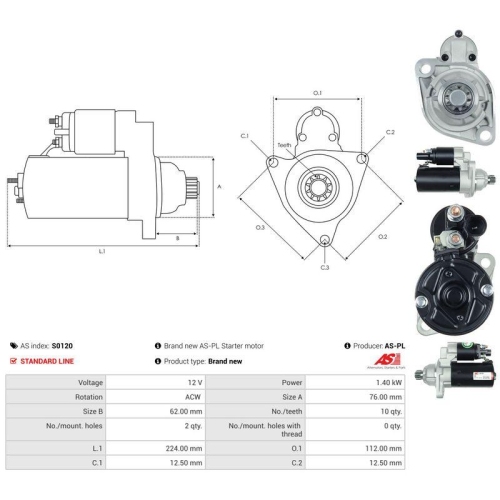 AS-PL Starter AS S0120