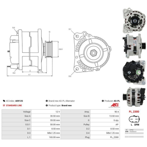 AS-PL Generator AS A0912S