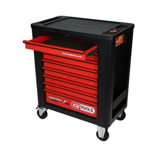 PERFORMANCEplus P15 SCHWARZ/ROT Werkstattwagen mit 8 Schubladen KS TOOLS 8731008