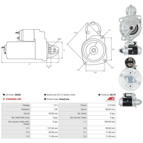 AS-PL Starter AS S0262