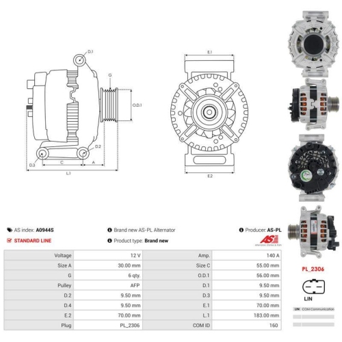 AS-PL Generator AS A0944S
