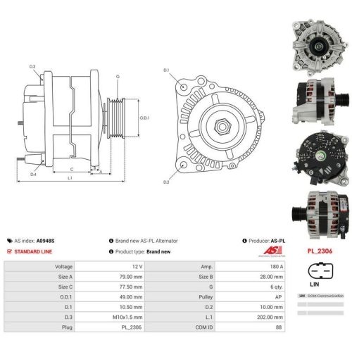 AS-PL Generator AS A0948S