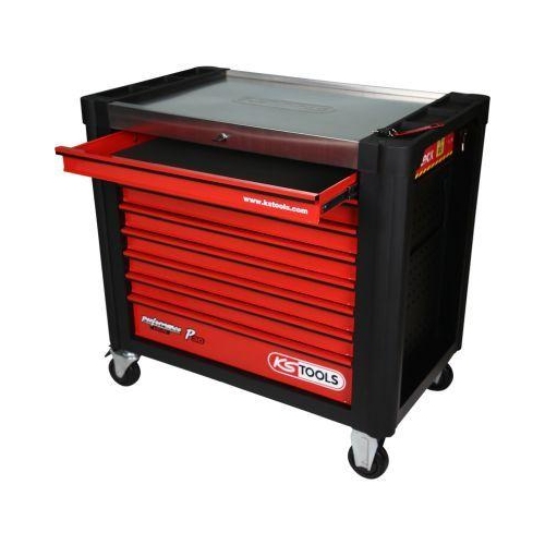 PERFORMANCEplus P30 SCHWARZ/ROT Werkstattwagen mit 8 Schubladen KS TOOLS 8734008