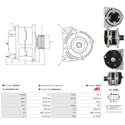 AS-PL Generator AS A2141S