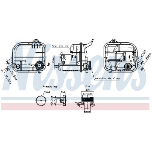 NISSENS Ausgleichsbeh&auml;lter, K&uuml;hlmittel ** FIRST FIT ** 996418