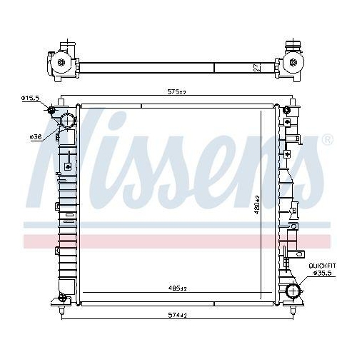 NISSENS K&uuml;hler, Motork&uuml;hlung 607158