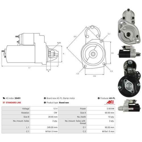 AS-PL Starter AS S0491